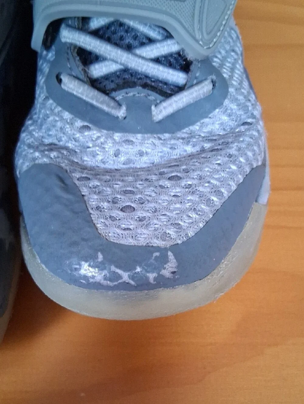 And1 Boys Gray Mesh Sneakers with Hook-and-Loop Strap